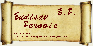 Budisav Perović vizit kartica
